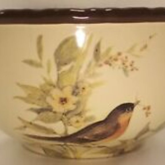 Celebrating Home Serve/Bake Bowls, Somerset-Bird motif, Set of 2, Stoneware NEW - Picture 5 of 11